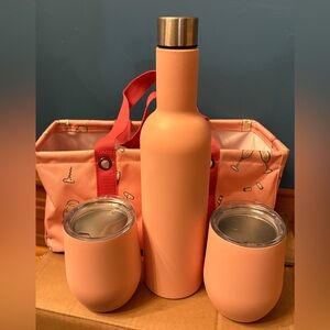 Thirty-One Peach Insulated Bottle and Tumbler Set